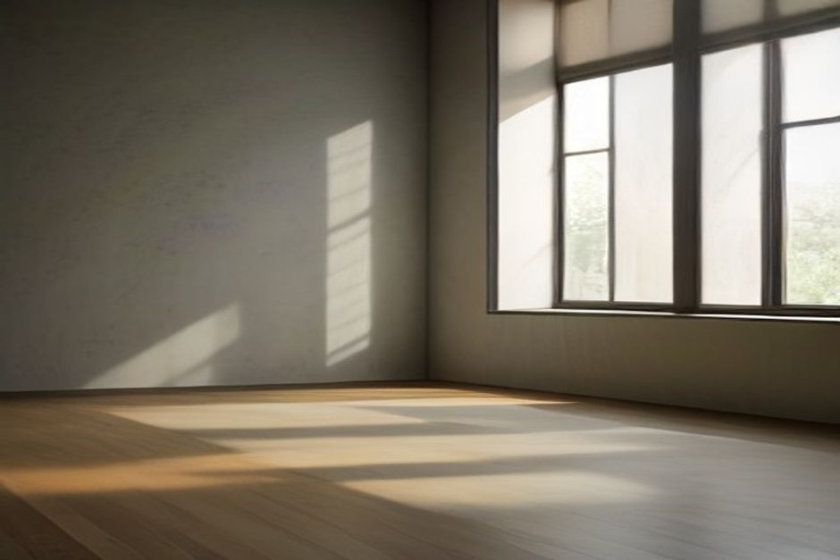 Several rolled yoga mats in muted earth tones leaning against a wall in natural light