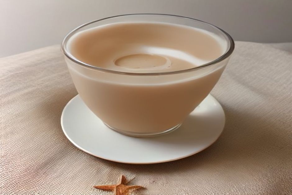 A small glass of milky spiced chai on a saucer surrounded by cardamom pods, cinnamon sticks, ginger slices, and star anise on linen, warm natural light